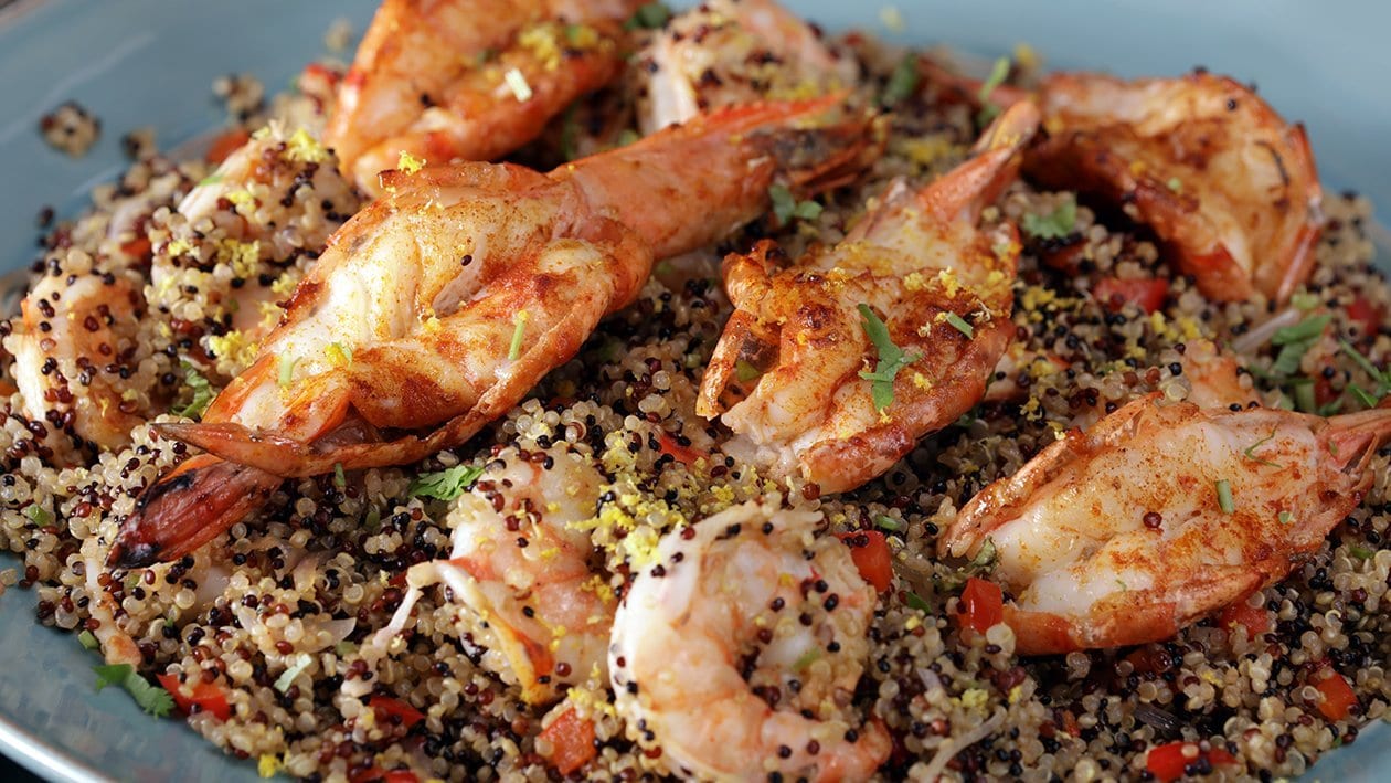Smokey Prawns and Garlic Quinoa – - Recipe